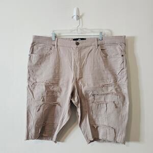 Jordan Craig Khaki Distressed Shorts Size 44